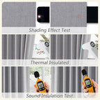 Guken Grey 100% Blackout Curtains 63 Inch Length 2 Panels Set - Image 5
