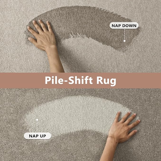 FinRèc Low Pile 5x7 Area Rugs for Bedroom Living Room, Thin Rug Solid Color - Image 8