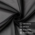 Chyhomenyc Black Sheer Curtains 84 Inch Length 2 Panels Set, Light Filtering - Image 8