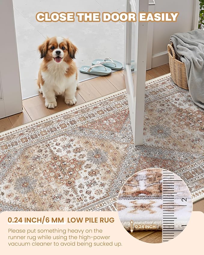 Washable Rugs 8x10 Area Rugs for Living Room, Non-Slip Backing Large Rug for - Image 6