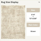 6x9 Area Rug for Living Room Floral Washable Non-Slip Modern Rugs for Bedroom - Image 4