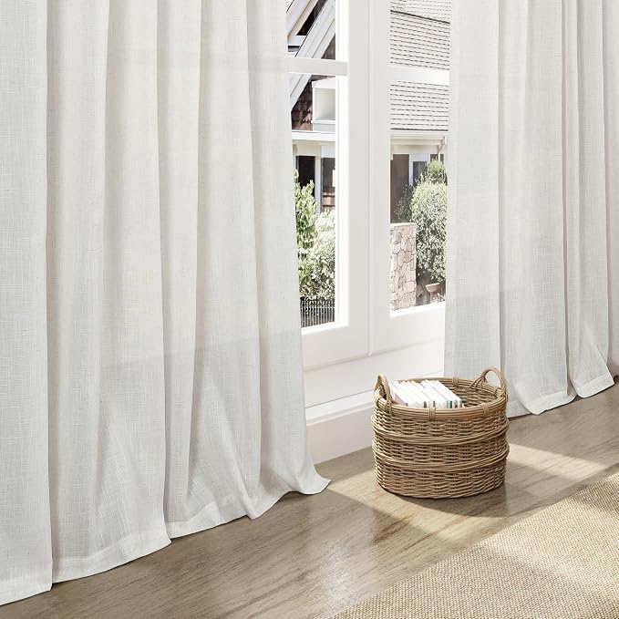 Nanspring Natural Linen Curtains 72 Inches Long - Image 5