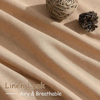 Nanspring Camel Linen Semi Sheer Curtains 72 Inches Long 2 Panels Set - Image 5
