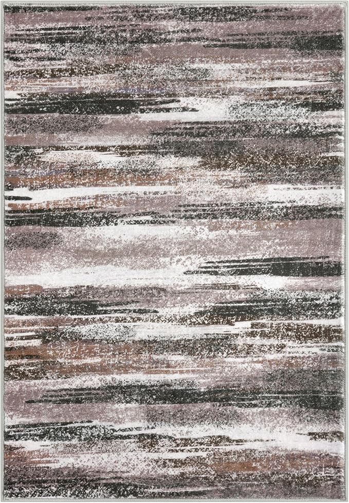 Lansny Modern Abstract Entryway Rug Indoor 2x3 Washable Rug Non-Slip Soft Small - Image 8