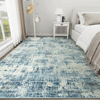 8x10 Area Rugs for Living Room Washable Rug: Anti-Skid Abstract Modern Living - Image 9
