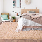 Camel Rugs for Bedroom, Soft Shaggy Modern Shag 4x6 Area Rug for Living Room - Image 3