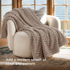 Bedsure GentleSoft Light Brown Twin Blanket - Image 3