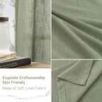LAMIT Small Linen Curtains 2 Panels Set - Image 6