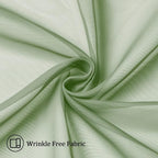 Aiyufeng Window Green Sheer Curtains 45 Inch Length 2 Panels Small Sheer - Image 7