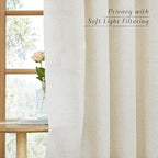 NICETOWN Natural Linen Curtains - Image 4