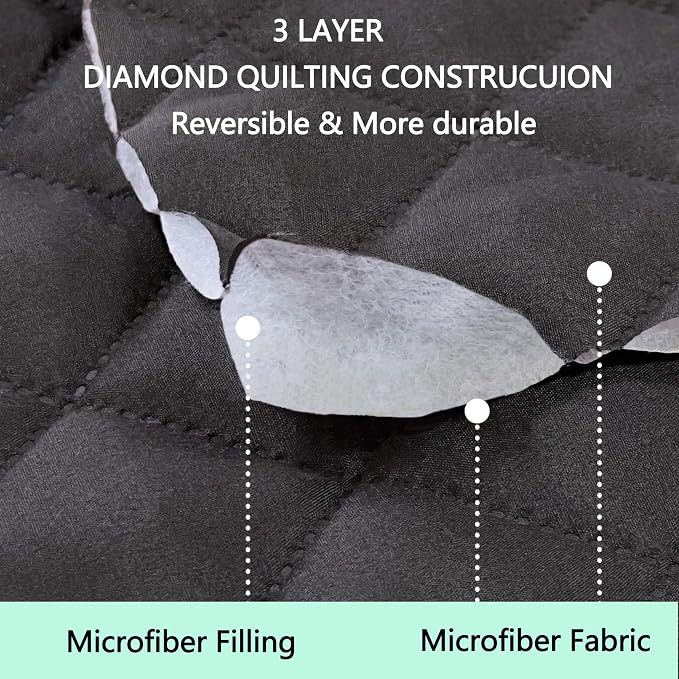 Reversible Loveseat Sofa Covers Couch Cover Furniture Protector - Image 3