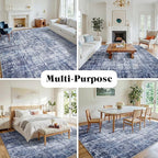 6x9 Area Rugs for Living Room Washable Rug: Anti-Skid Abstract Modern Living - Image 3