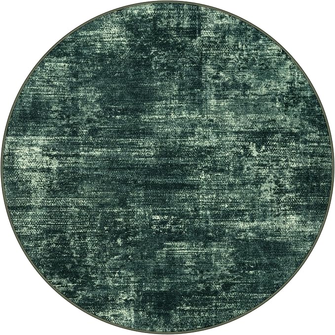 IOHOUZE Abstract Round Area Rug 6 Ft Washable Circle Rugs Large Round Rug Non - Image 9