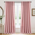 RYB HOME Living Room and Bedroom Curtains and Drapes Linen Sheer, Light by RYBHOME