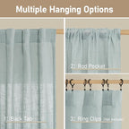 LAMIT Greyish Blue Linen Curtains - Image 3