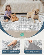 Madane 8x10 Area Rugs for Living Room, Machine Washable Vintage Rug - Image 4