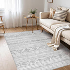 Nakagishi 4x6 Area Rugs Living Room: Washable Boho Large Neutral Soft Farmhouse by NakagishiAreaRug