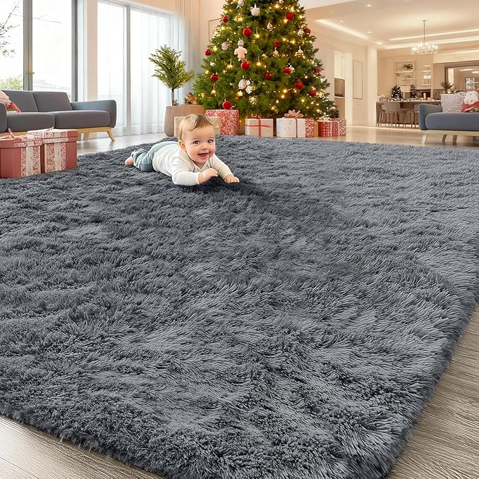 OLANLY 6x7 Area Rugs for Living Room Bedroom, Machine Washable Soft Fluffy by OLANLY