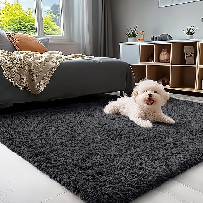 OLANLY 4x10 Area Rugs for Living Room Bedroom, Machine Washable Soft Fluffy - Image 3