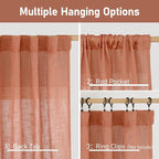 LAMIT Light Filtering Linen Curtains 72 inches Long - Image 3
