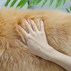 linmopm Faux Fur Rug Sheepskin Shag Fluffy Fuzzy Beige 4x6 ft Rugs - Image 4