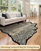 Leopard Print Rug for Living Room, Cheetah Rug 6.2x8.2 Faux Animal Print Skin - Image 7