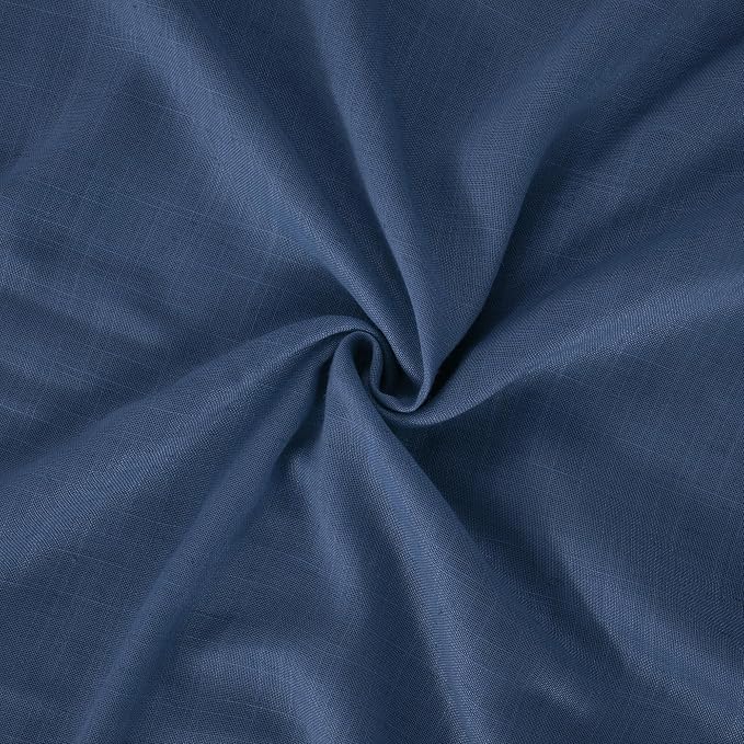 BGment Navy Blue Linen Curtains 84 Inch Length - Image 9