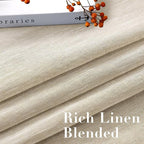 H.VERSAILTEX Linen Curtains Nickel Grommet Natural Linen Semi-Sheer Curtains 2 - Image 4