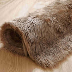Goolela Beige Area Rug 6x9 Light Brown Fluffy Fuzzy Sheepskin Rug - Image 6