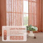 LAMIT Extra Long Linen Curtains 108 inch Long - Image 5