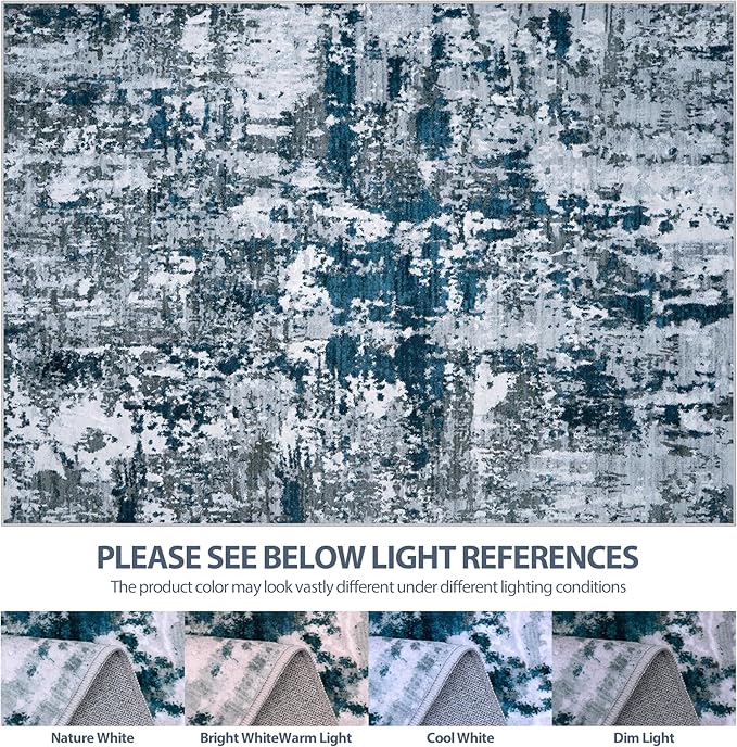 6x9 Area Rugs for Living Room Rug Washable: Abstract Rug for Dining Room - Image 7