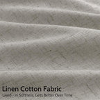 Nanspring Silver Grey Linen Curtains 90 Inch 2 Panels - Image 4