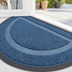 OLANLY Half Circle Door Mat Indoor Outdoor Entrance Welcome, Waterproof by OLANLY