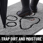 Smiry Dog Door Mat for Muddy Paws, Absorbent Dirt Trapper Non Slip Quick Dry - Image 2