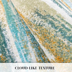 Lansny Modern Abstract 4x6 Living Room Washable Rug Non-Slip Soft Bedroom Area - Image 8