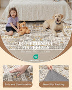 Madane Washable Area Rug 2x3, Small Entryway Rug Non-Slip Vintage Door Mat - Image 5