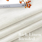 H.VERSAILTEX Elegant Natural Linen Curtain Panels Energy Efficient Semi - Image 4