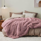 Bedsure GentleSoft Fluffy Dusty Pink Throw Blanket Gifts - Image 5