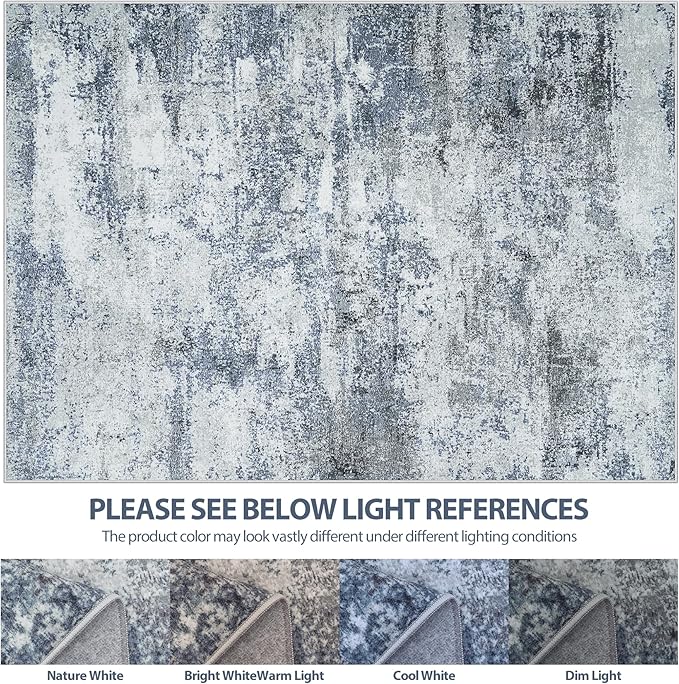 10x14 Area Rugs for Living Room Rug Washable: Abstract Large Rug Indoor Modern - Image 7