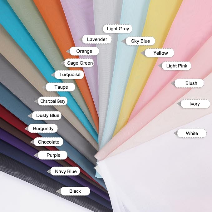 OVZME Cream Sheer Curtains 90 Inches Long 2 Panels - Image 7