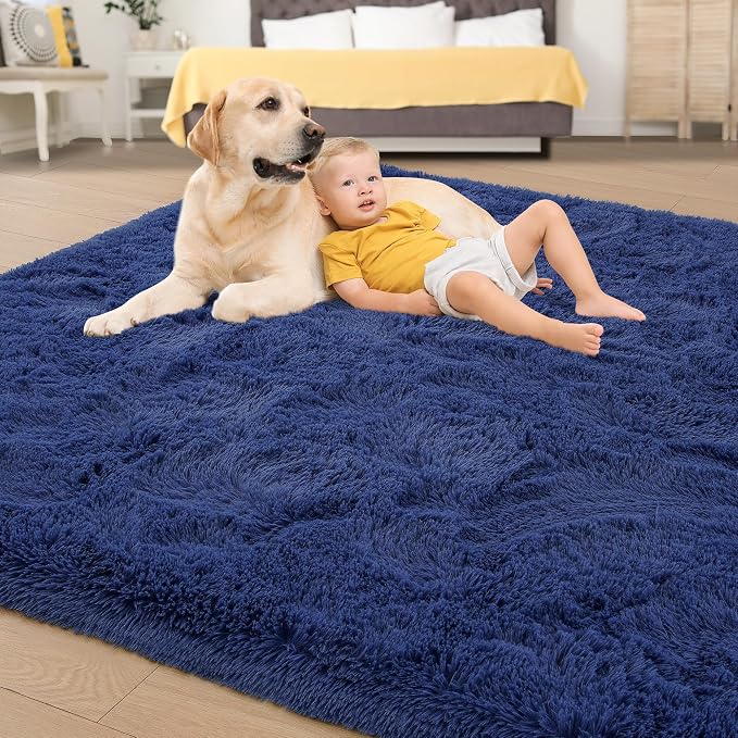 Tepook Fluffy Large Rugs for Living Room, Shag Area Rug 6x9 Soft Carpet for - Image 4