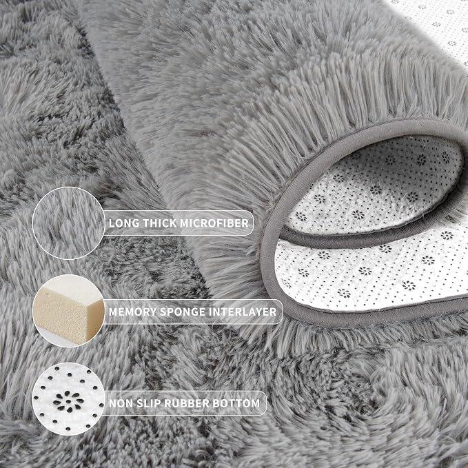 Tepook Area Rugs 9x12 for Living Room, Super Soft Fluffy Rugs for Bedroom - Image 5