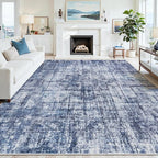 6x9 Area Rugs for Living Room Washable Rug: Anti-Skid Abstract Modern Living by Crority