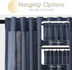 Navy Blue Curtains 94 inch Length - Image 2
