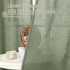 LAMIT Faux Linen Curtains 63 inches Long - Image 5