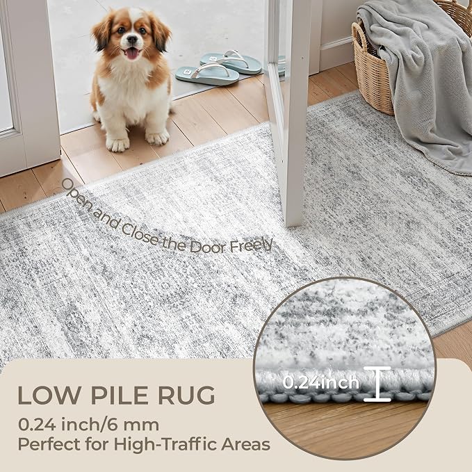 3x20 Washable Runner Rug for Hallway, Non-Slip Long Hallway Runner for Entryway - Image 6