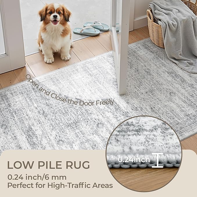 8x10 Area Rugs for Living Room, Non-Slip Backing Large Washable Rug for Nursery - Image 6
