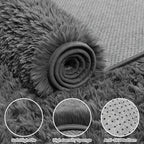 5x8 Area Rugs for Living Room: Soft Fluffy Shag Grey Rugs for Bedroom, Non Slip - Image 8