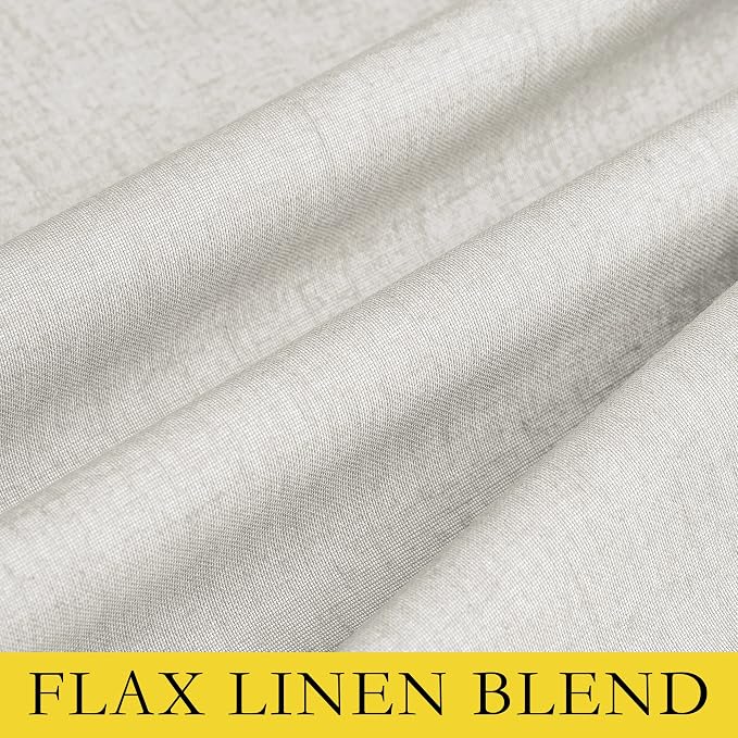 NICETOWN 100% Blackout Linen Texture Curtains 80 inches Long, Thermal Insulated - Image 8