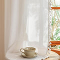 MYSKY HOME White 63 inch Length Semi Sheer Curtain by MYSKYHOME
